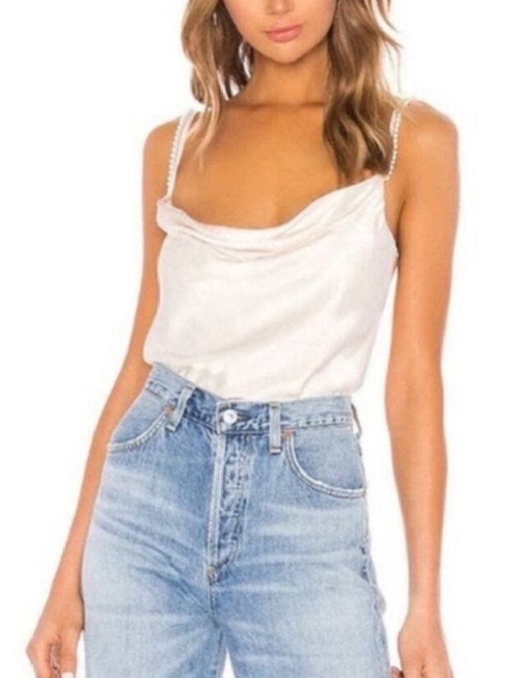 Lovers + Friends Rhode Cami in Ivory Cowl Neck Camisole